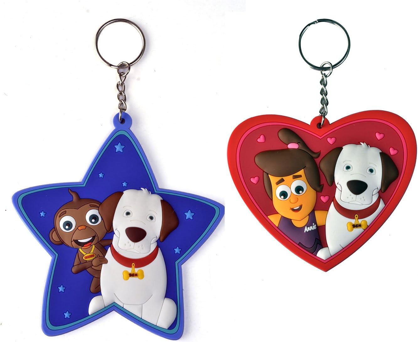 HooplaKidz Star and Heart Keychains