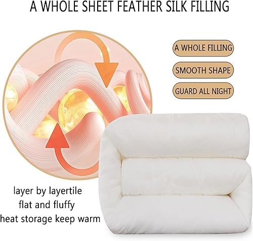 Miniatura 6 de Edredón de invierno grueso de hibisco de aislamiento súper suave, edredón de imitación de cachemira, edredón de terciopelo súper cálido de doble