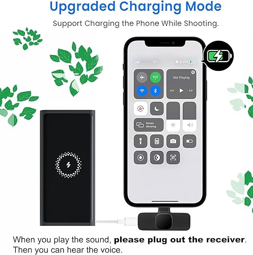 Miniatura 6 de Lavalier - Micrófono inalámbrico para iPhone, reducción de ruido para Youtubers Facebook Live Stream Vloggers, entrevistas, sincronización