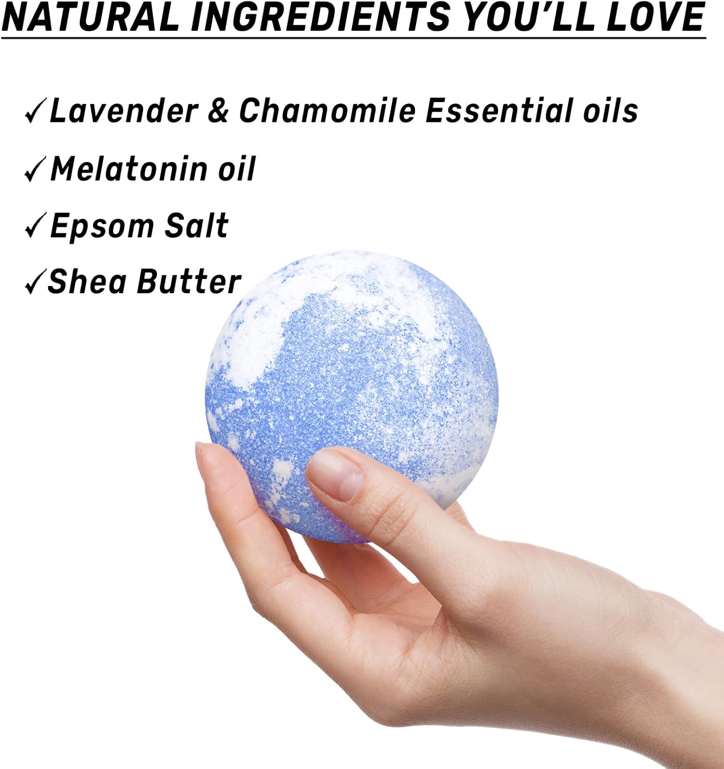 Deep Sleep Fizzing Bubble Bath Bombs Lavender Chamomile Pack of 2 Perfect for Gifting Birthday Christmas or Stocking Stuffers
