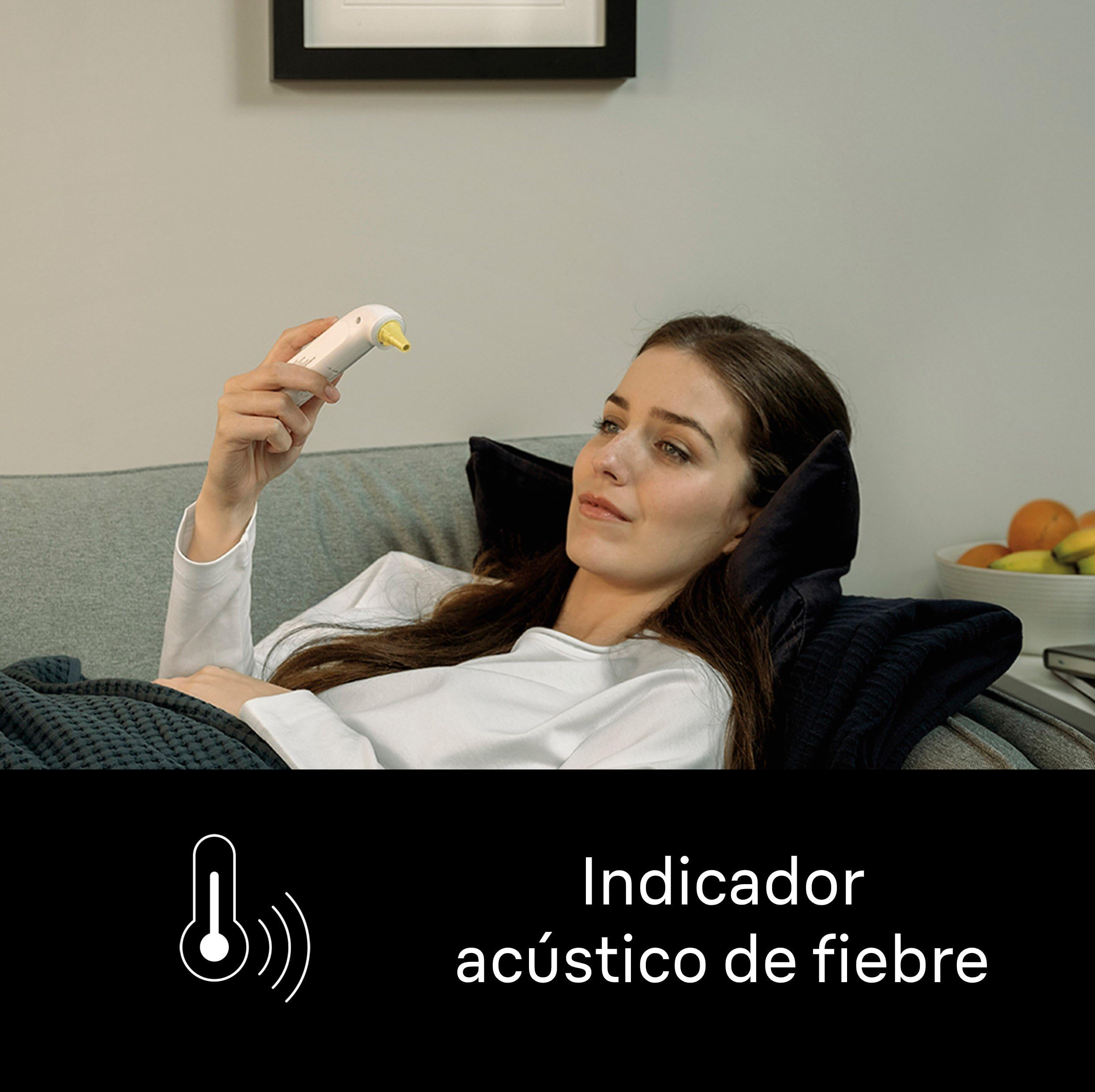 Braun ThermoScan 3 Termómetro de oído, Medición rápida en 1 segundo, Indicador acústico de fiebre, Pantalla digital, Apto para bebés y niños pequeños,La marca #1 entre los médicos(1), IRT3030