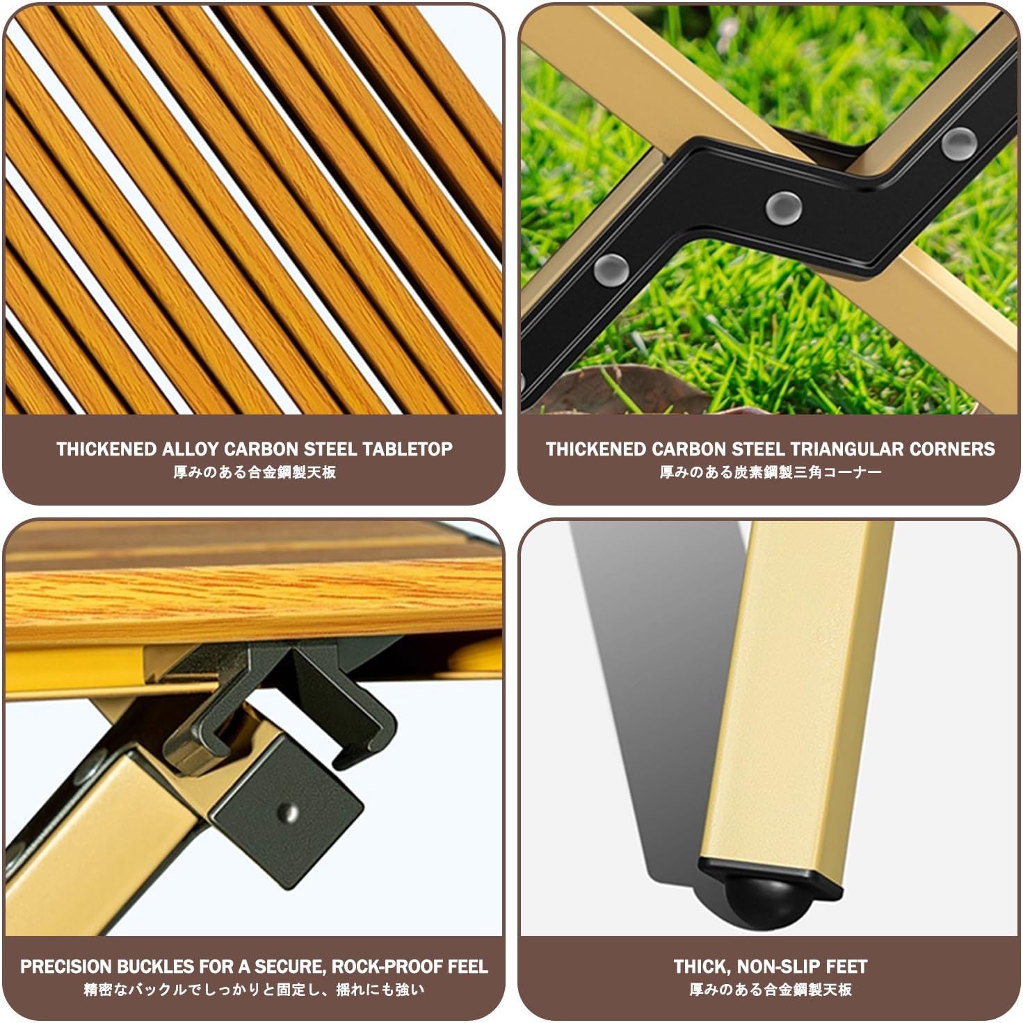 Foldable Camping Table and Chairs Set，Ortable Picnic Table with Chairs，Lightweight and Easy to Carry, Suitable for Beach, Hiking, Traveling, Fishing, Barbecue.(Upgrade,Black_120CM+6 Chairs)