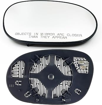 Passenger Side Heated Mirror Glass Compatible with Dodge Challenger 2008 2009 2010 2011 2012 2013 2014 2015 Right Side Heated Mirror Glass with Rear Holder