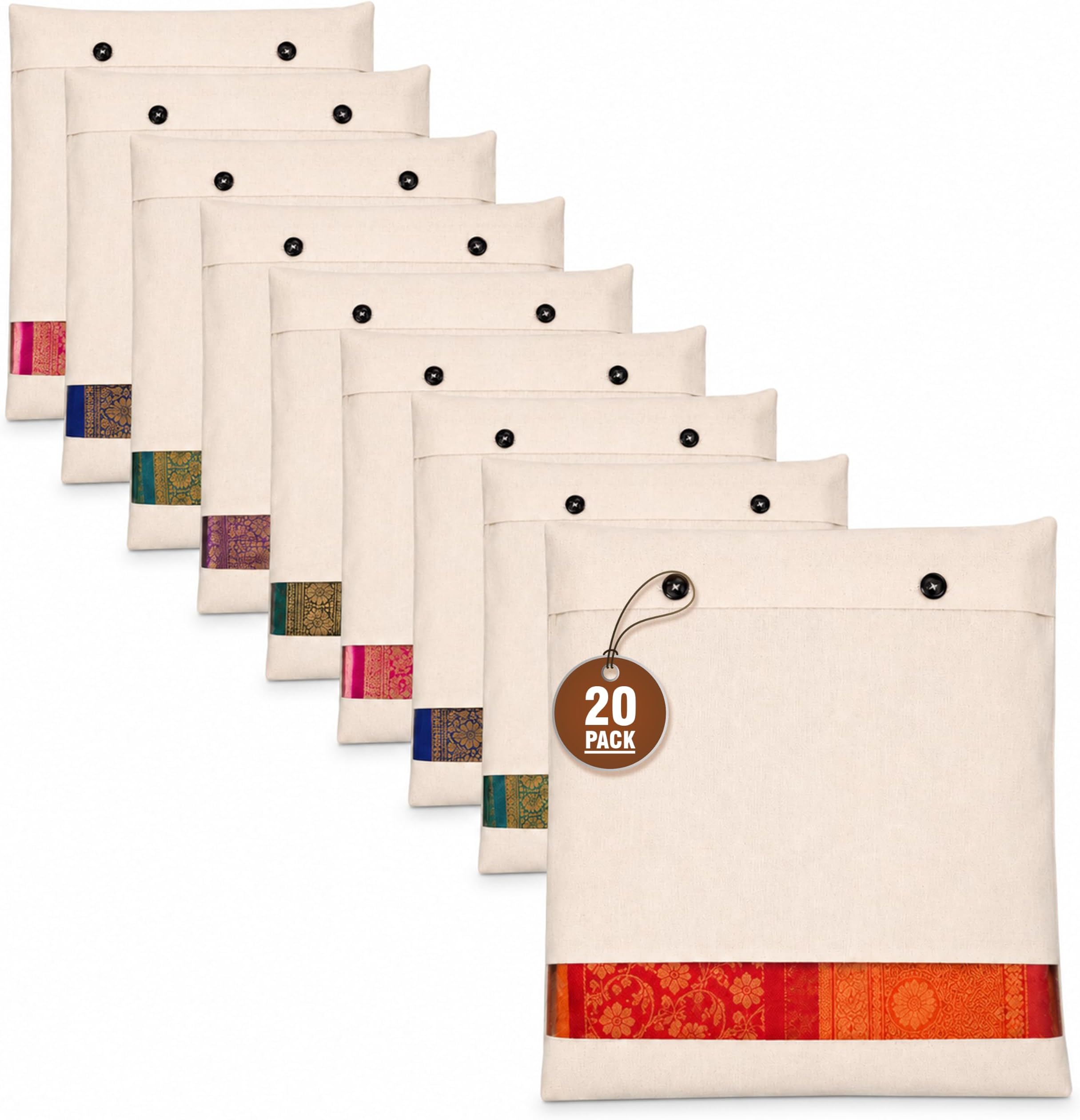 JD Fresh 20 pieces Saree cover packing bags for clothes organizer, saree covers with zip bags, Saree bags storage single saree covers Packing cover sari bags, Saree srorage organizer (Transparent)