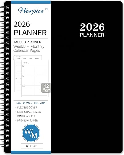 Miniatura 9 de Agenda 2025-2026  Agenda académica semanal y mensual 2025-2026, 9 x 11 pulgadas, de julio de 2025 a junio de 2026, bolsillo interior, papel premium,