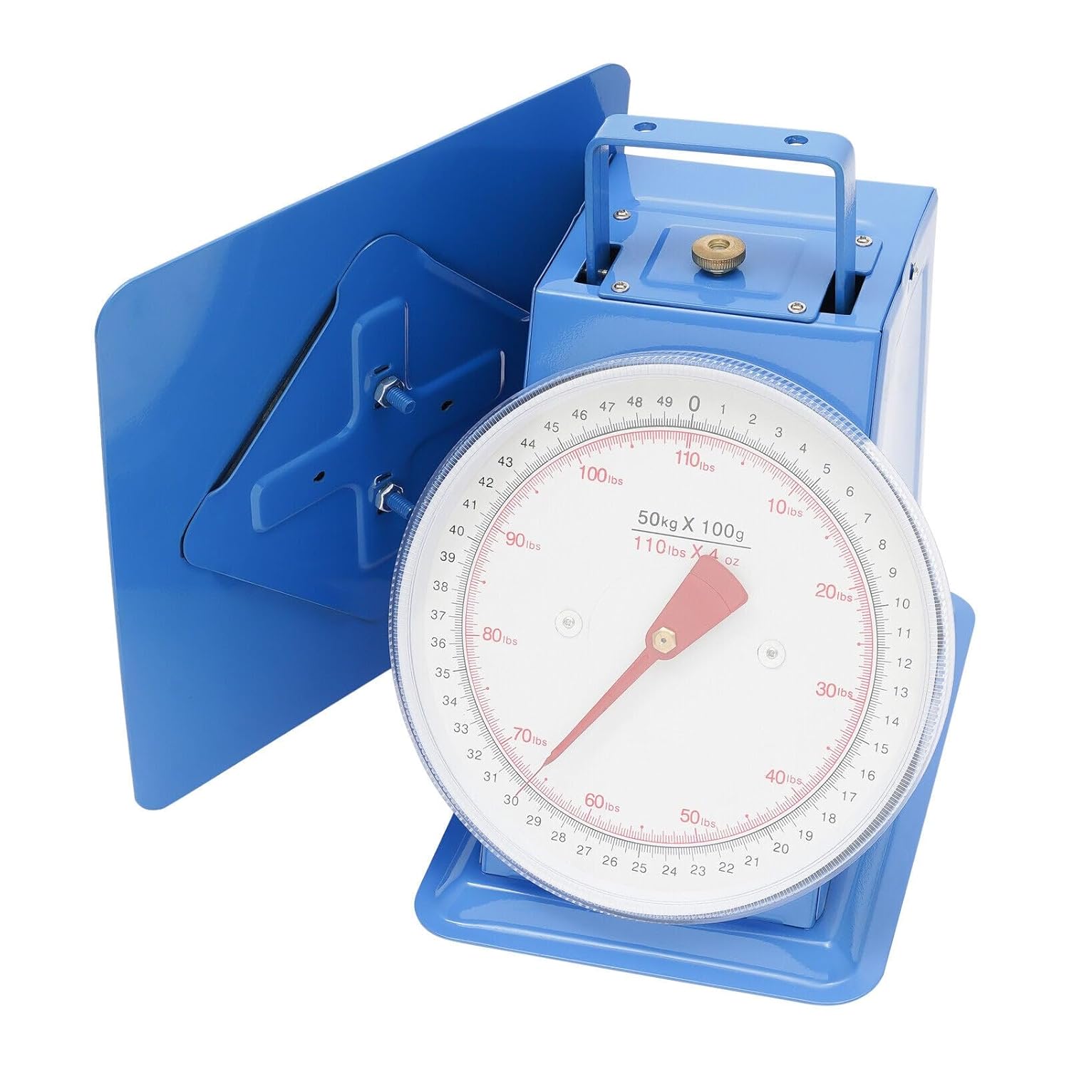 50kg Mechanical Platform Scale Dual Scale kg/lbs for Industrial Weighing, Warehouse Shipping, Heavy Duty Stainless Steel Equipment