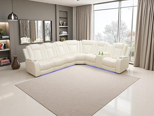 Miniatura 29 de Juego de sofá modular reclinable eléctrico, juegos de muebles de sala de estar, sofá reclinable seccional de cuero negro, sofá reclinable eléctrico