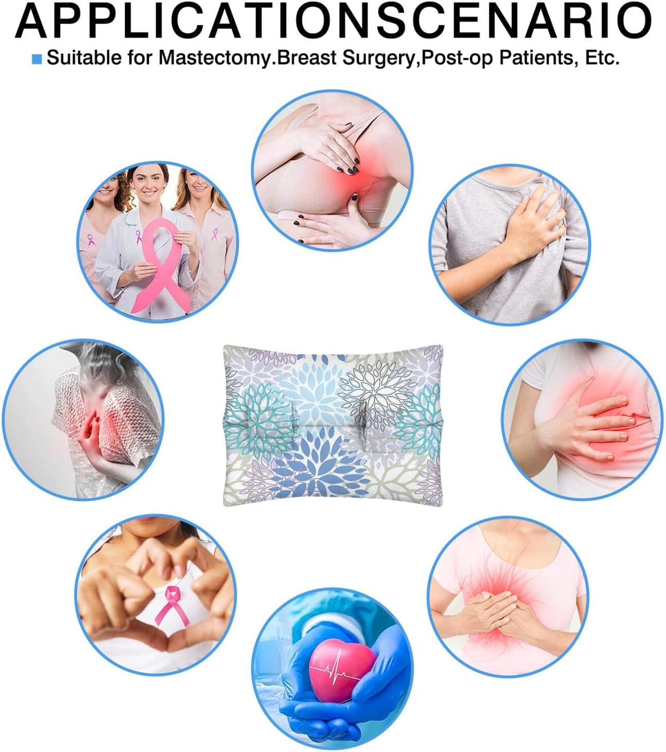 Chemo Port Pillow,Post Heart Surgery Pillows for Pacemaker Seatbelt Protection,Mastectomy Pillow,Chemotherapy Must Haves for Women Cancer Care Gifts