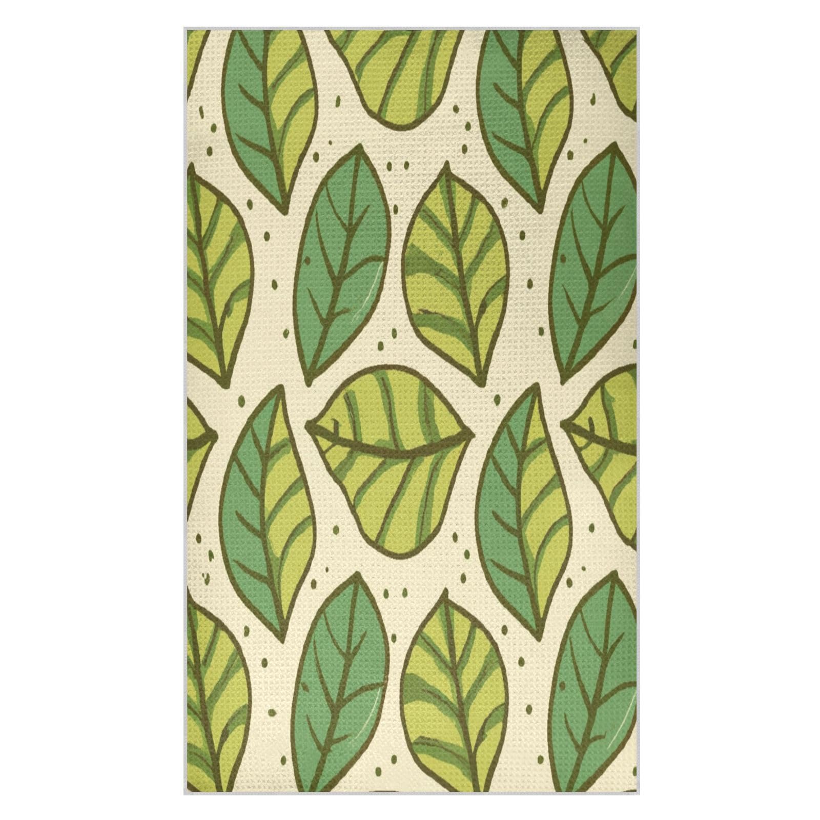 BURSTDDY Leaves Kitchen Towels,Absorbent Dish Towels 1 Pack