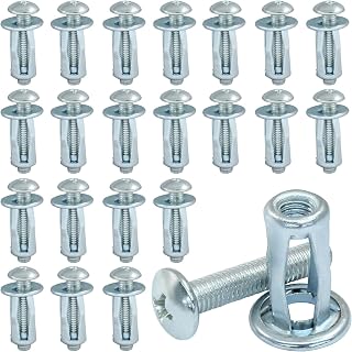 20 Pcs Hollow Wall Anchors and Screws, Hollow Core Door Anchors for 0-5mm Door Thin Walls Hollow Plastic Sheet Iron Sheet, M5 x 1"