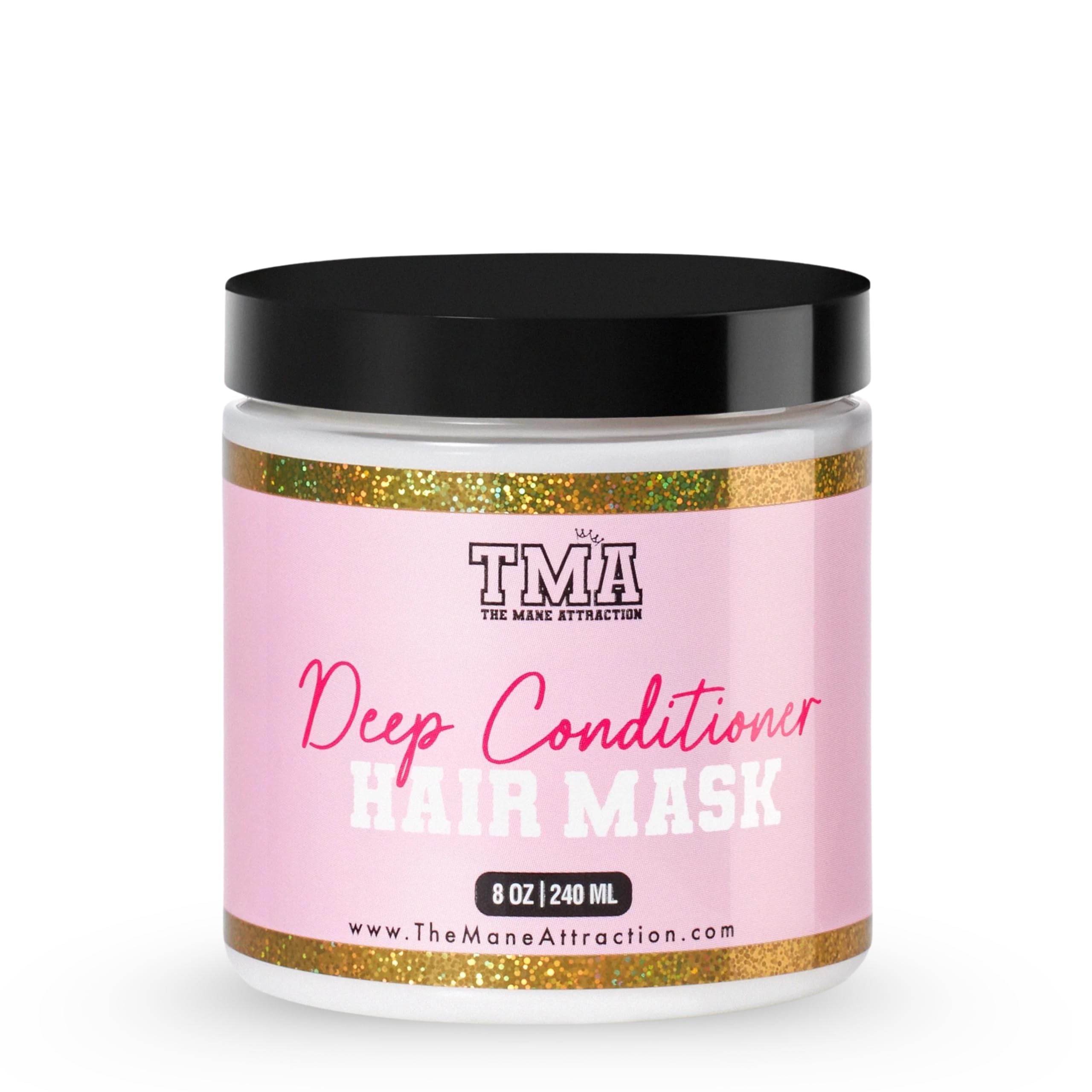 The Mane Attraction Deep Conditioning Hair Mask – Intensive Moisture & Repair Treatment for Dry, Damaged & Curly Hair – Shea Butter, Aloe & Castor Oil – Frizz Control – Silicone Free – 8oz