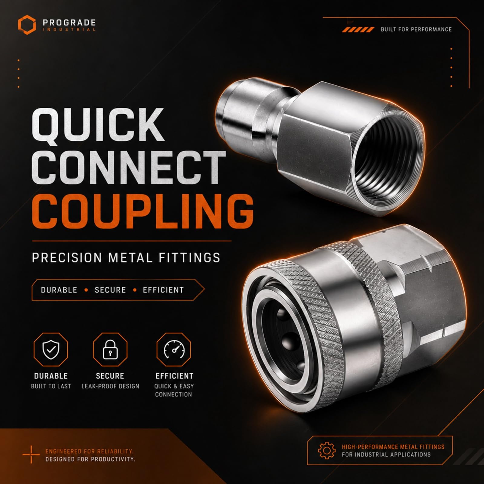 Hotop NPT - Kit di connettori rapidi per idropulitrice da 3/8" in acciaio inox maschio e femmina (6 set)