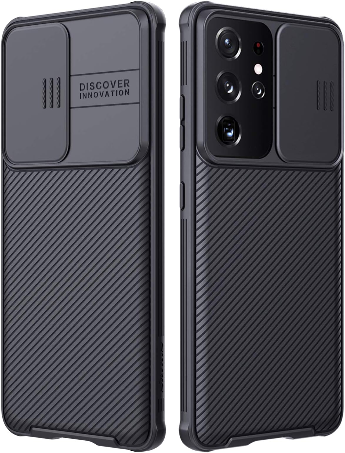Nillkin S21 Ultra Case, Nillkin Samsung Galaxy Camera Protection Case | Slide Cover Slim Stylish Anti Slip Scratchproof Shockproof Protective for - Black