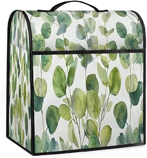 Växt eukalyptusblad skydd dammskydd för alla 4,4–7,6 liter mixer kaffemaskin dammskydd stativ mixer dammskydd för köksblandare tillbehör