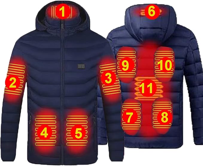 Heated Jacket Men Women Heating Jacket Winter USB Heated Down Jacket Self Heating Vest Warm Jacket Heated Clothing