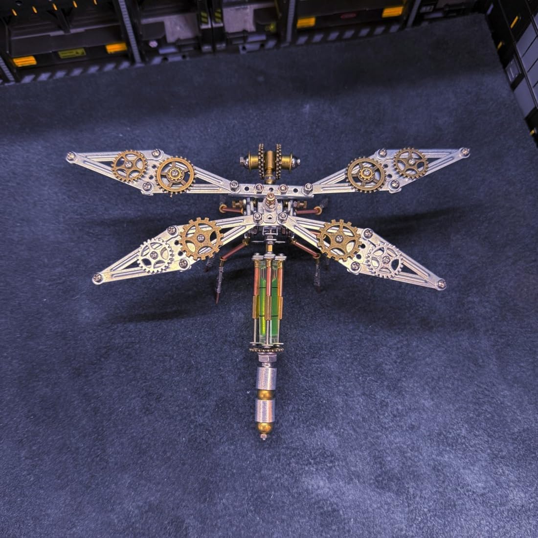 3D Steampunk Insect Metal Model Kit, Mechanical Dragonfly DIY Assembly Puzzle Gift for Adults, Desktop Decoration & Gift for Hobbyists (218PCS)