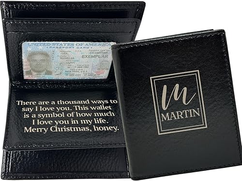 Miniatura 5 de Genuine Leather Customized Wallet For Men Who Have Everything, Anniversary Gift for Him, Christmas Gifts for Men, Birthday Gift for Husband, Custom