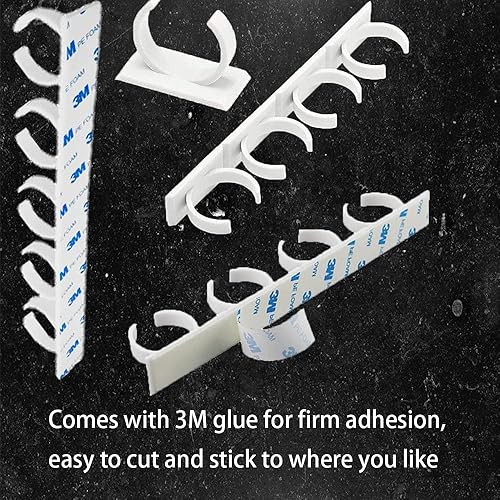 Miniatura 4 de 40 clips de agarre de especias, 8 tiras para especias con capacidad para 40 frascos pesados de plástico para puerta de gabinete