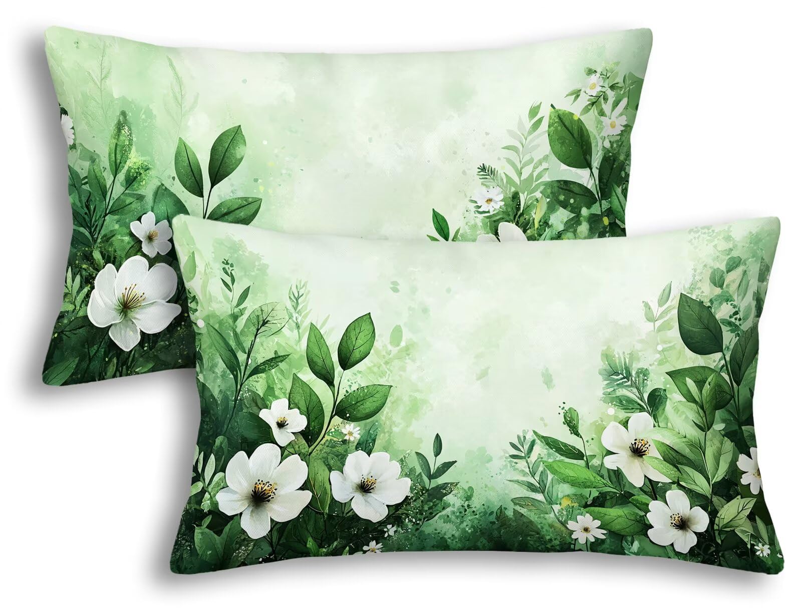Taie oreiller vert rectangulaire pour sublimer la décoration de votre salon