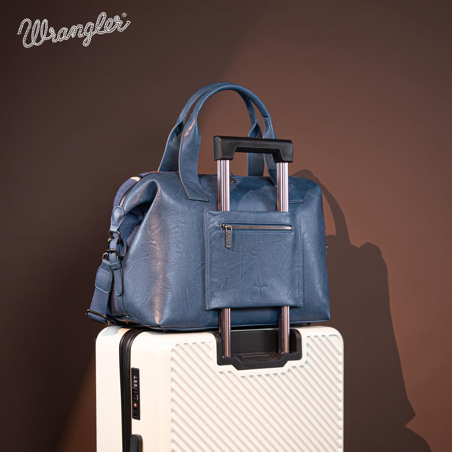 Wrangler Duffel Bag for Women Large Travel Weekender Bag Designer Tapestry Carry On Bags, Jean - Image 5