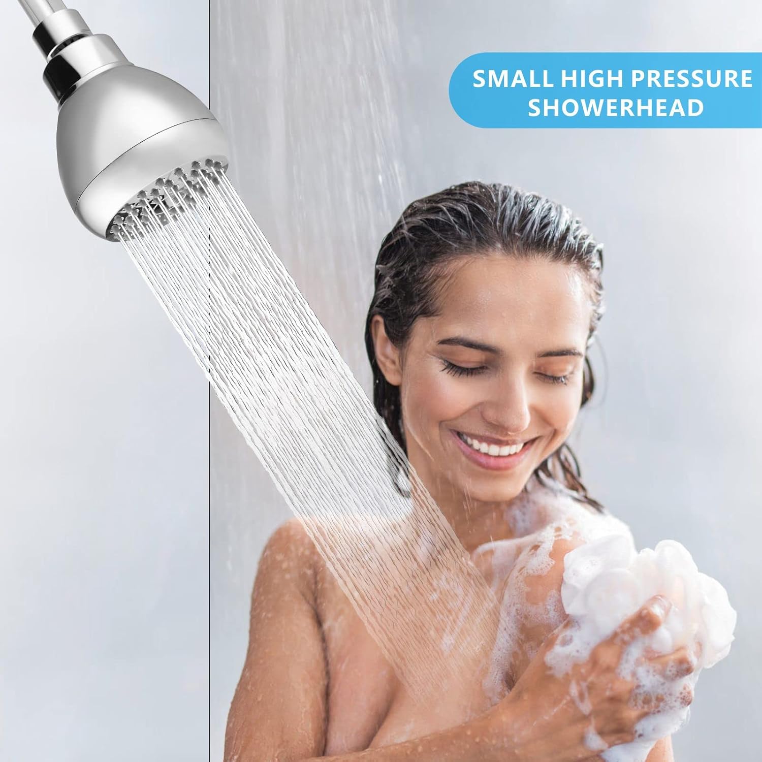 10 Pack High Pressure Shower Head - Powerful Bathroom Pressure Boosting Showerhead - Perfect Universal Replacement for Rain Shower Heads(Chrome)