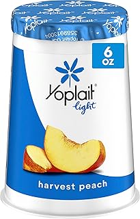 Yoplait Light Harvest Peach Fat Free Yogurt Cup, Gluten Free Snack, 6 oz