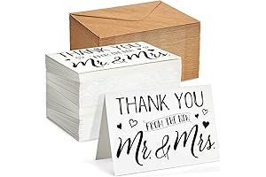 120-Pack Wedding Thank You from the New Mr and Mrs Cards Bulk