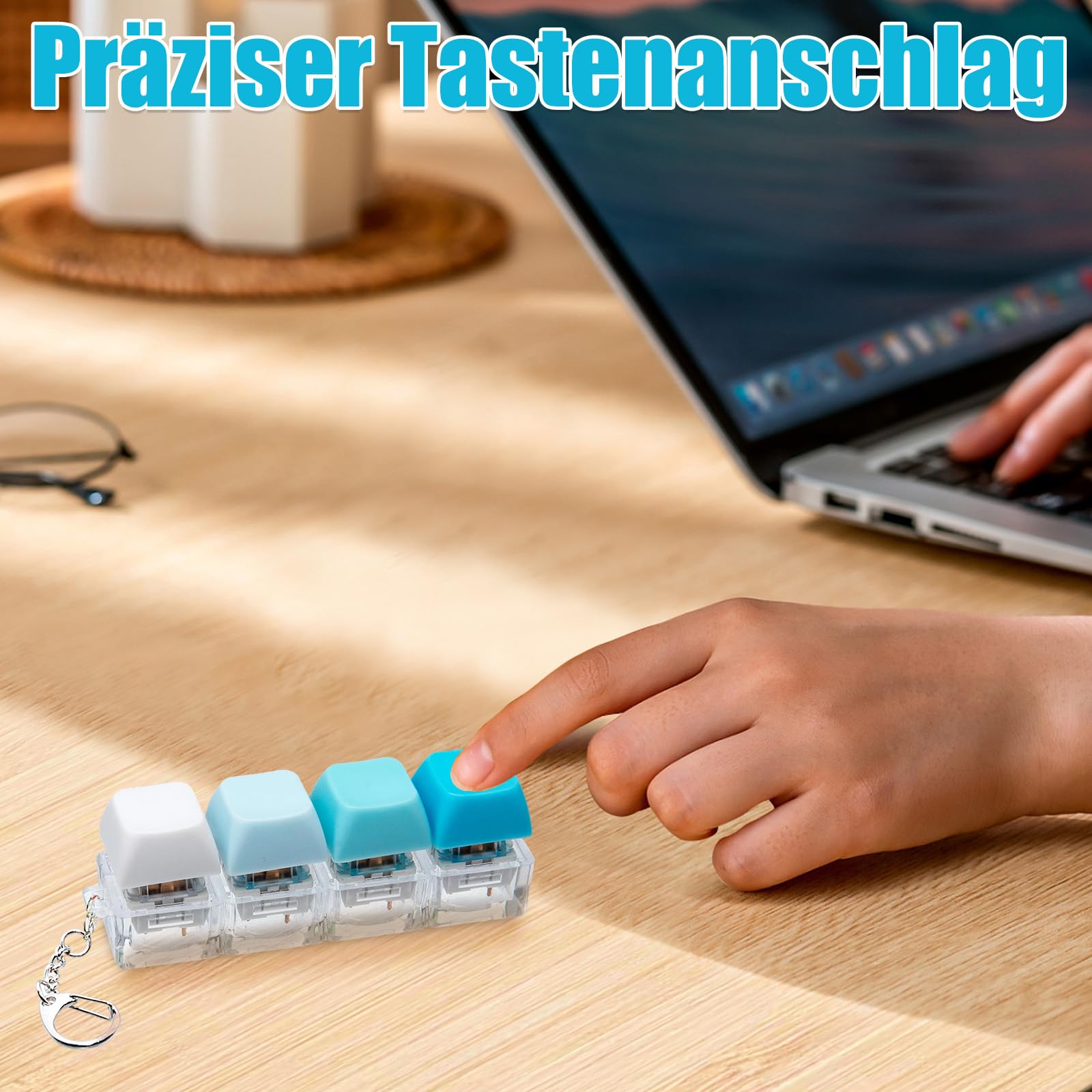2-sztukowy zestaw przezroczystych zabawek Fidget Toys dla dorosłych, zabawki antystresowe dla dorosłych z kluczami, antystresowa klawiatura PC do biura i szkoły, dla dorosłych i młodzieży
