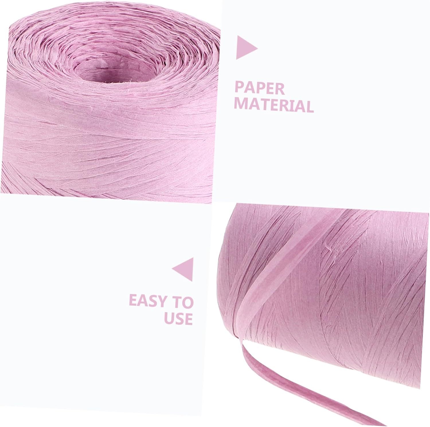Raffia String Paper Ribbon Flat Decorative Twine for Christmas Wrapping Crafts and Baking Bags Light Craft Supply