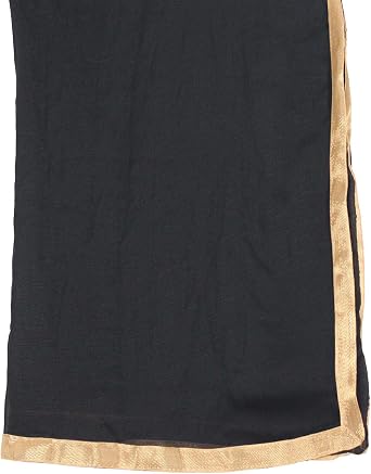 Traditional Plain Golden Lace Dupatta Fashionable Semi Chiffon Chunni Neck Wrap Hijab Scarf Stole For Women's