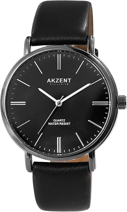Akzent Orologio Da Uomo Al Quarzo Con Cinturino In Silicone, Cassa Metallica 38mm, Datario E Lancette Luminose - Regalo Ideale - 5