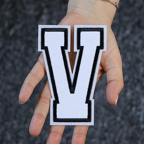 Miniatura 342 de Parches de letras termo-adhesivas de alta calidad – Lindas letras para ropa – Parche universitario para ropa – Letras bordadas de 4 1/2 parches