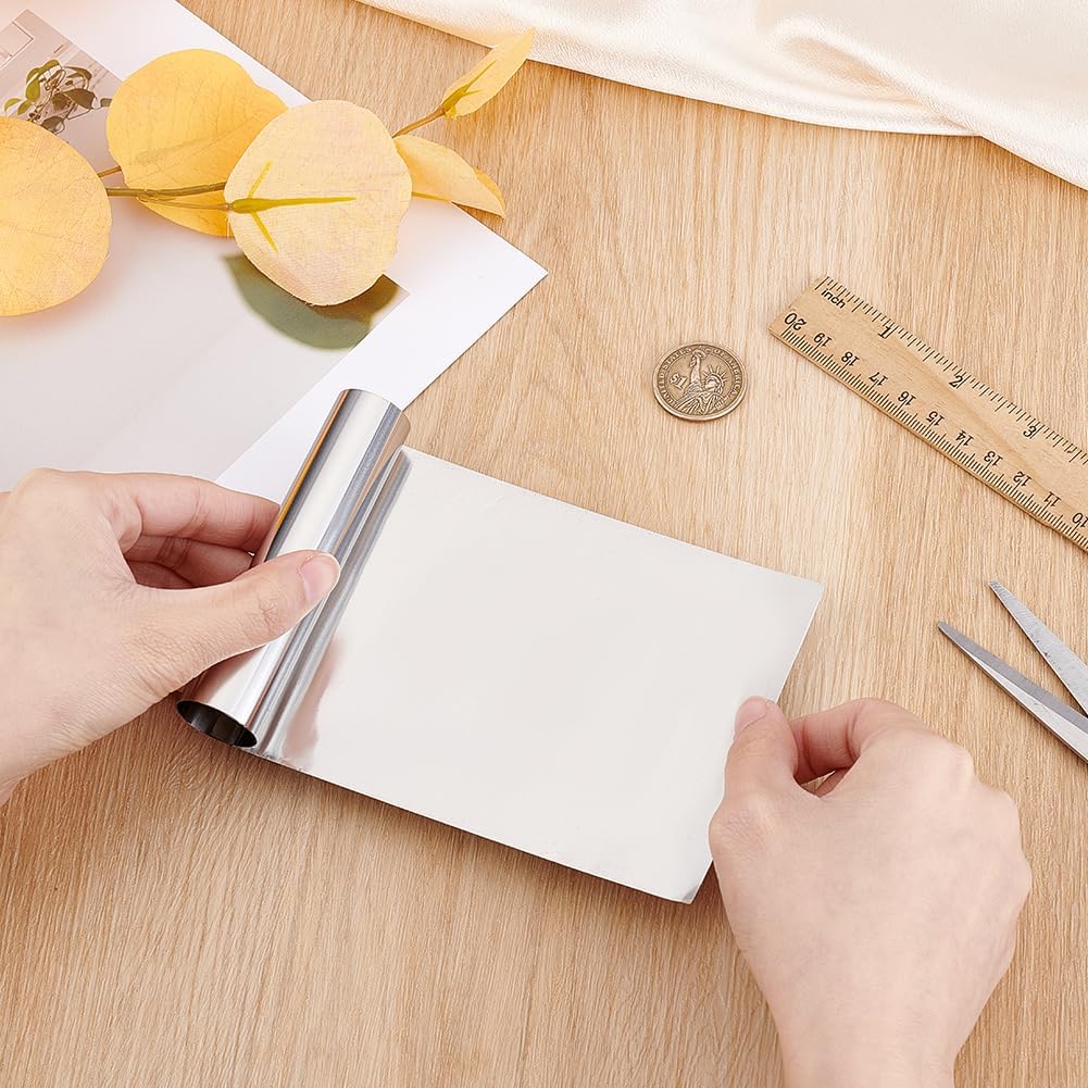 Beebeecraft Stainless Steel Sheet Fine Plate 0.02x100x1000mm Flat Sheet for Electronic Equipment Precision Machinery