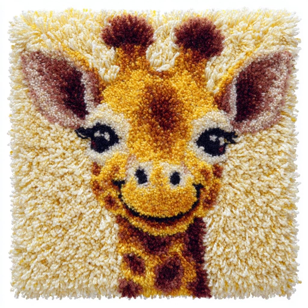 WallustrioaW Latch Hook Kits for AdultsAnimal Giraffe