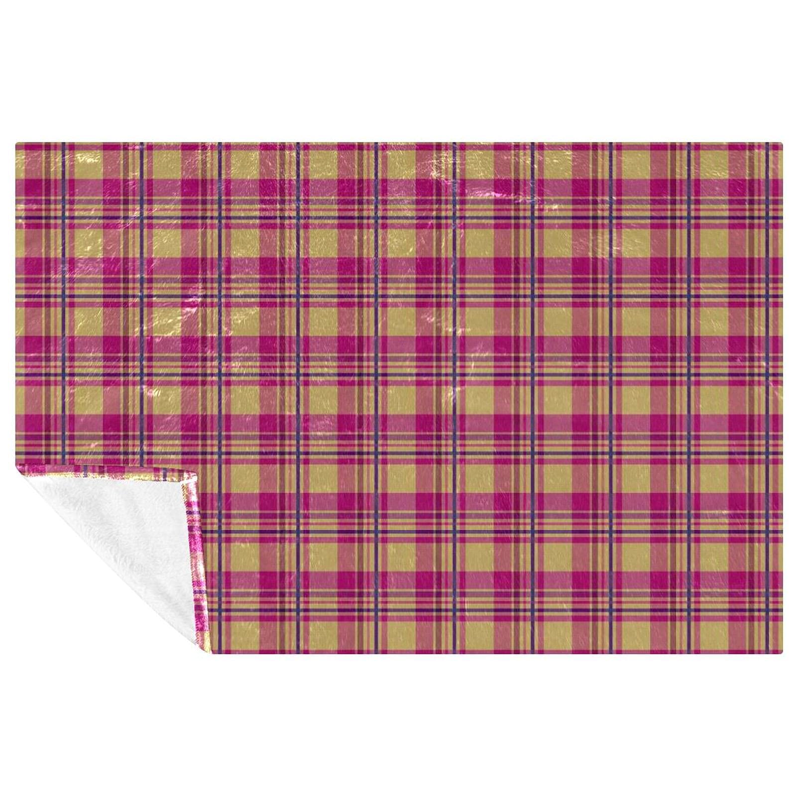 Couverture plaid rose imprimé de haute qualité thermique pour lit