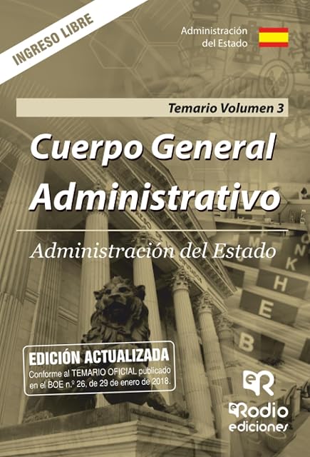Portada de Cuerpo General Administrativo. Administración del Estado. Temario. Volumen 3. Ingreso Libre
