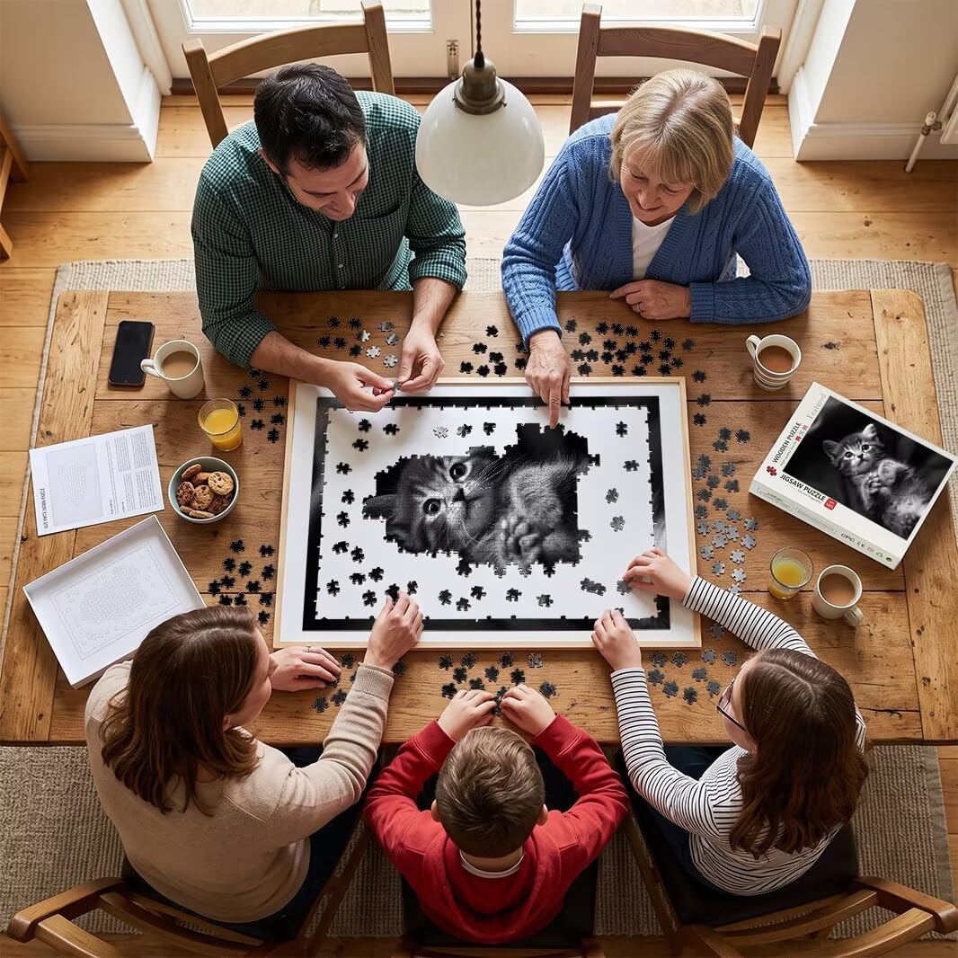 Puzzle Gatto, Puzzle 5000 Pezzi Arte per Adulti, Regalo Uomo e Donna -4687