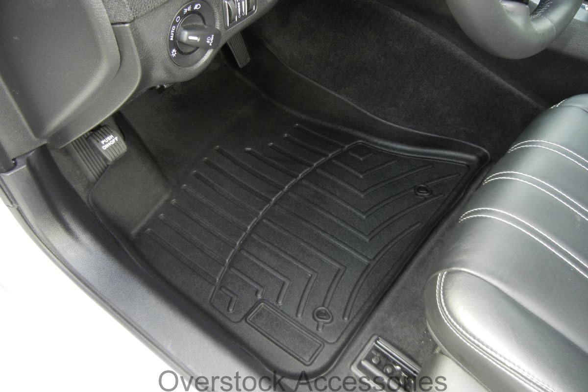 WeatherTech Custom Fit FloorLiners for Honda Civic Si, Civic, 1st Row (443731), Black