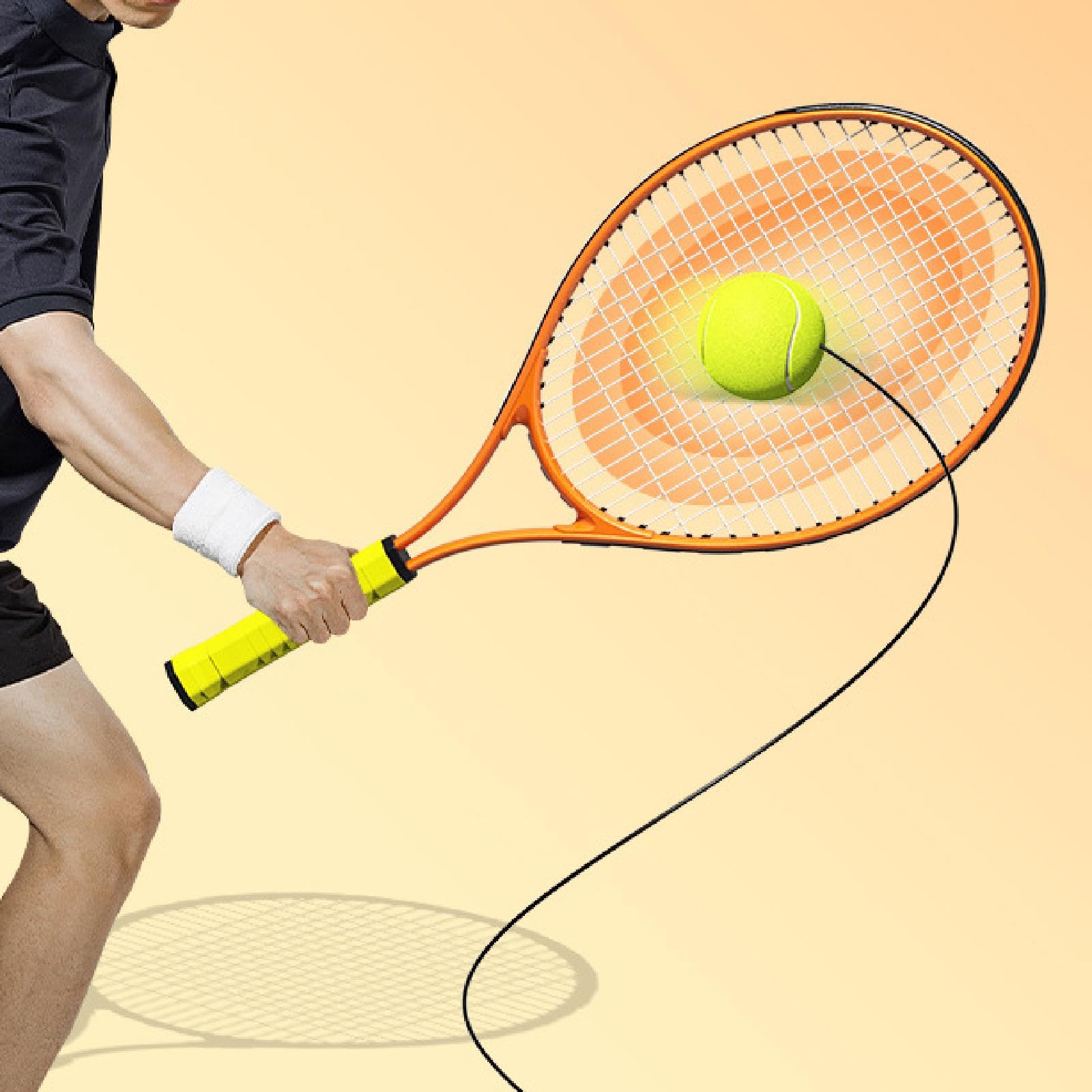 Pallina per Allenamento Individuale per Adulti con Corda, Dispositivo di Allenamento Tennis per Esercizi All'aperto