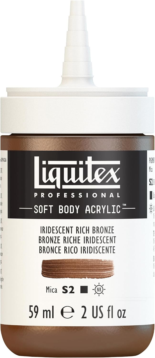 Liquitex Professional Soft Body Acrylic Paint, 59ml (2-oz) Bottle, Iridescent Rich Bronze