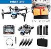 Drones with Camera 4k Professional for Adults, RC Quadcopter with 4.5 Inch HD Screen on Controller, Drone with Dual Camera and Obstacle Avoidance, Brushless Motor, Follow Me Mode, Under 249g