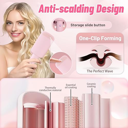 Miniatura 3 de Deep Beach Waver - Plancha rizadora de pelo, rizador de pelo con ondas profundas, rizador de pelo y herramientas calientes, rizador de pelo con 3