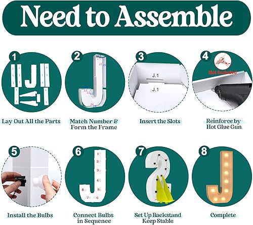 Miniatura 100 de Números iluminados grandes de 4 pies, números de marquesina 2 para decoraciones de cumpleaños de 21 para niños y niñas, números gigantes iluminados