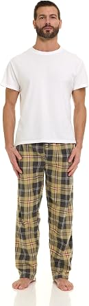 Mens Super Soft Plaid Fleece Pajama Pants - Cozy Lounge Pants with Convenient Pockets