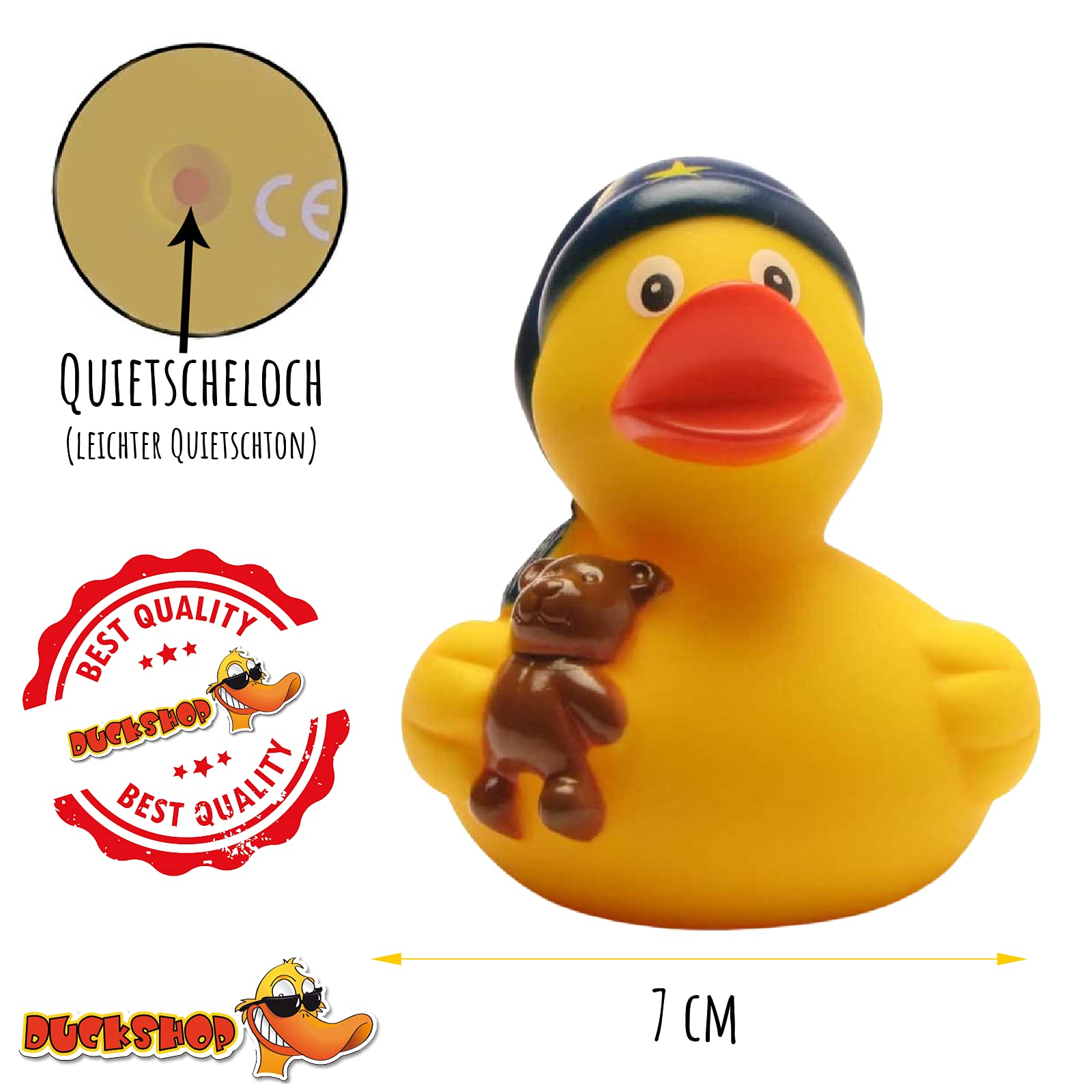 Paperella Di Gomma Per Auto Halatua - Con Cappello E Collana Musicale, Divertente Ornamento Per Cruscotto - Foto 9