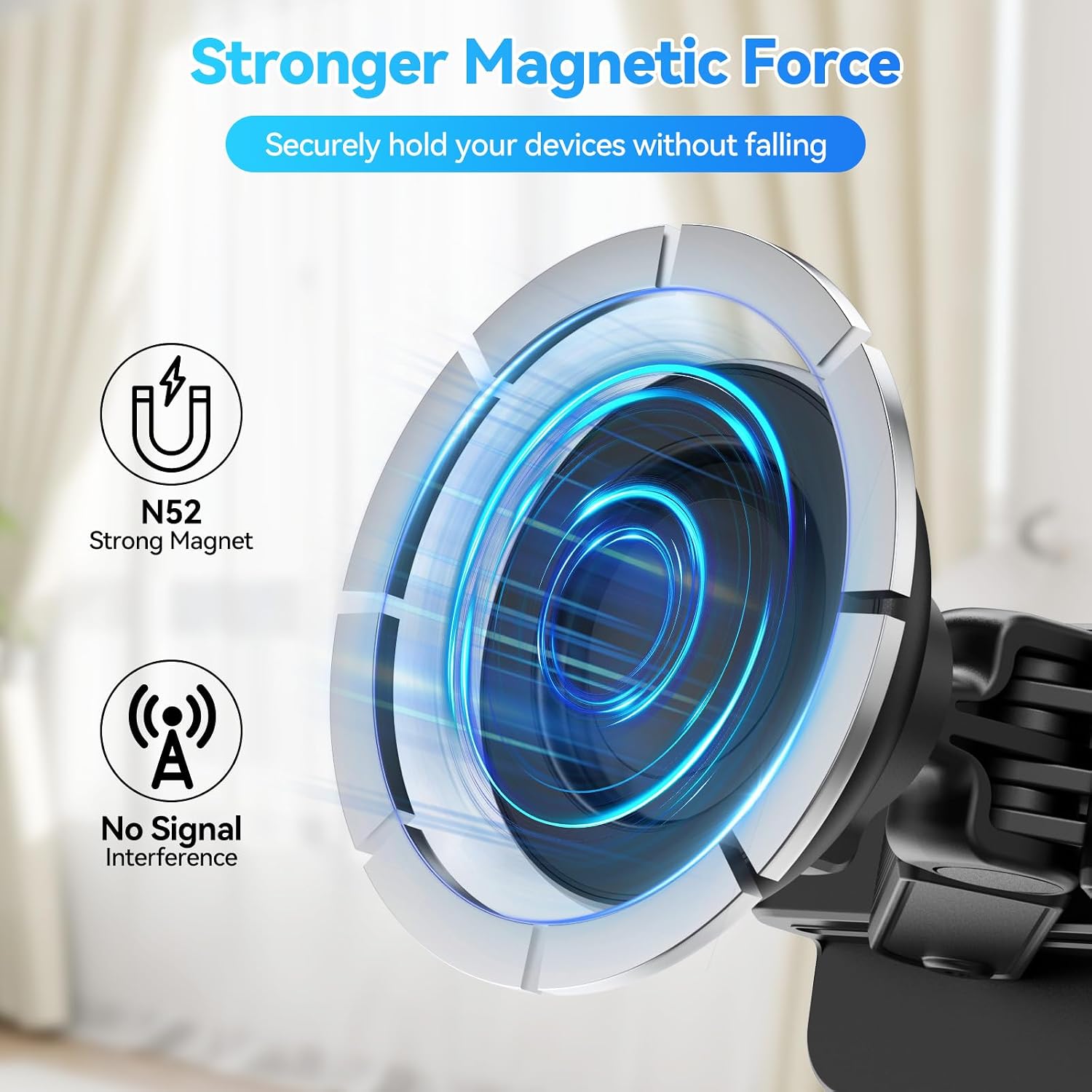 aceyoon Magnetic Tablet Wall Mount Holder for MagSafe, 360° Rotation & Foldable iPad Wall Mount, Damage-Free Adhesive Wall Holder for 4.7-12.9" Tablet, Smartphone & eReader