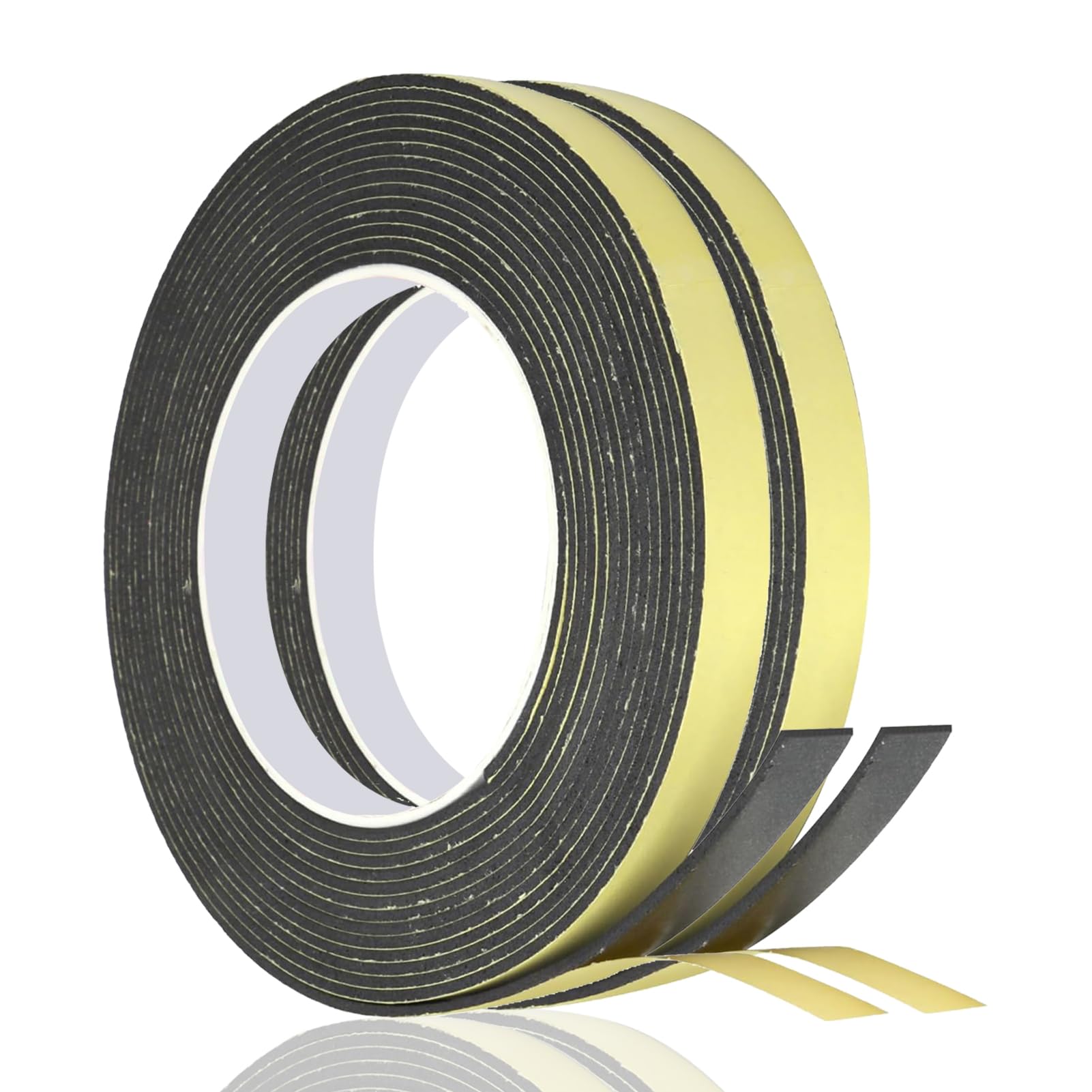2 Pezzi Guarnizioni Adesive 10m x 15mm x 2mm, Nastro Schiuma adesiva, Guarnizione Isolante per Porte e Finestre, Striscia Antipioggia, Antirumore per Cucina e Climatizzazione, spugna adesiva paracolpi 2 Pezzi Guarnizioni Adesive 10m x 15mm x 2mm, Nastro Schiuma adesiva, Guarnizione Isolante per Porte e Finestre, Striscia Antipioggia, Antirumore per Cucina e Climatizzazione, spugna adesiva paracolpi