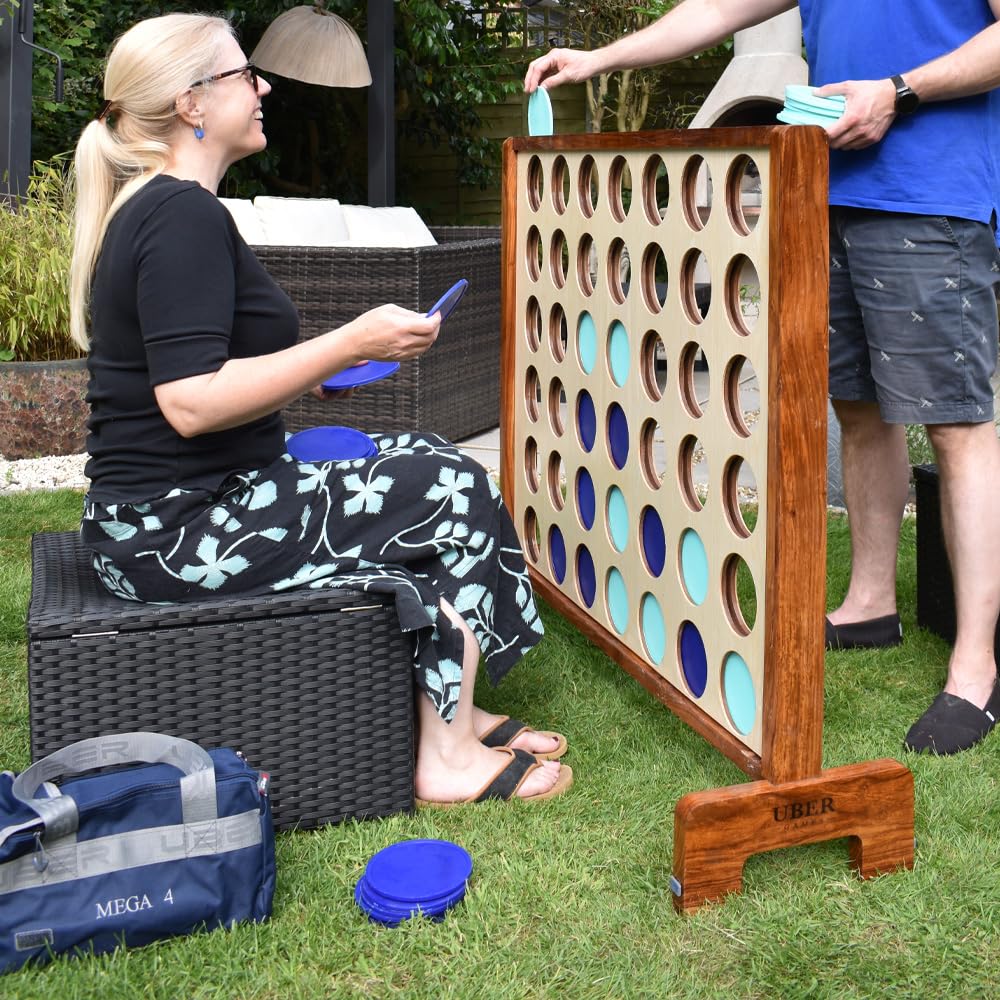 Uber Games Deluxe Wooden Giant 4-in-a-Row Game, 120 x 100 cm