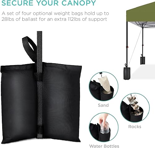 Miniatura 306 de Best Choice Products Carpa Toldo Desplegable de 10x10 pies para Instalación de 1 Persona, Refugio Portátil Instantáneo con Botón de 1 Toque