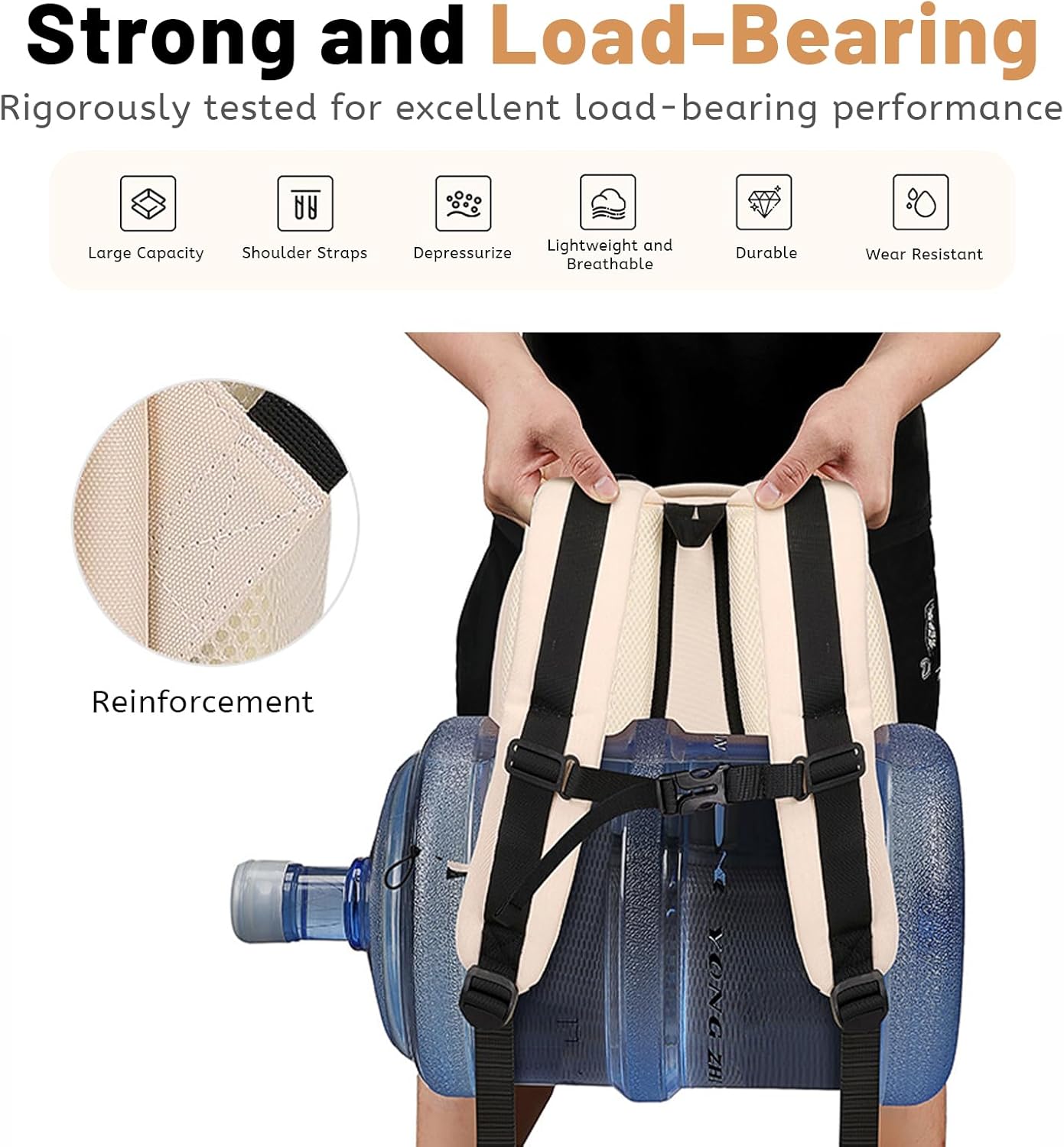 Lohol Multi-Pocket Backpack with 15.6 inch Laptop Compartment, Water Resistant Bookbag for School College and Travel (Purple) - Image 5